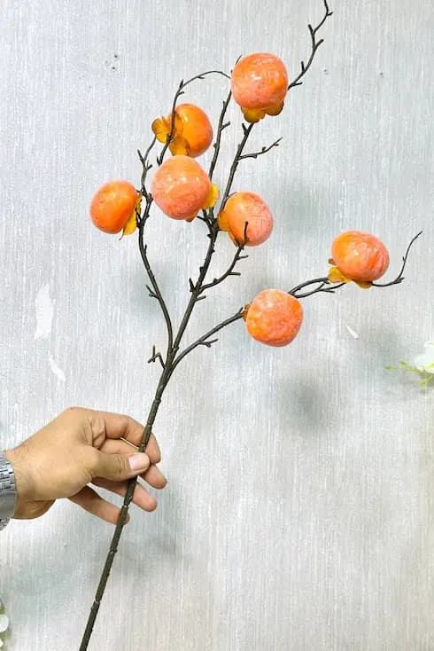 شاخه گل تکی لیمو و خرمالو 1شاخه ای — تصویر ۴