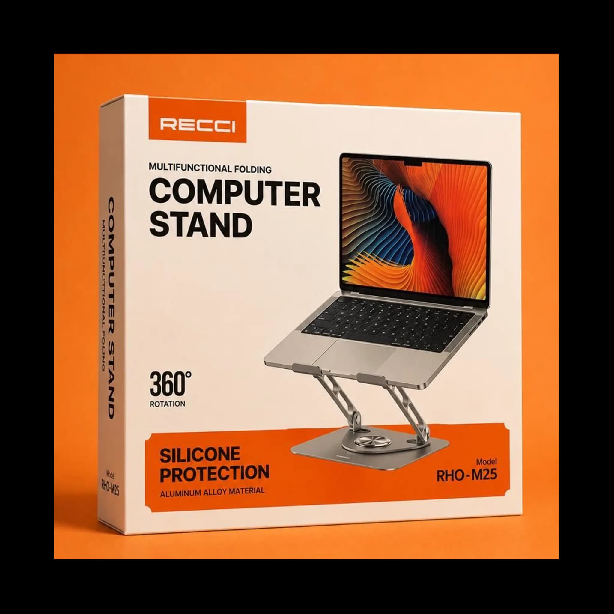 پایه نگهدارنده رومیزی لپ تاپ و مک بوک رسی مدل RHO-M25 چرخشی 360 درجه — تصویر ۶