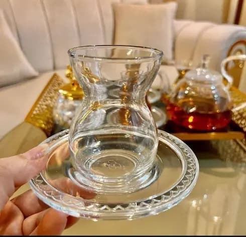 فنجان نعلبکی پیرکس 6 نفره ترک — تصویر ۵