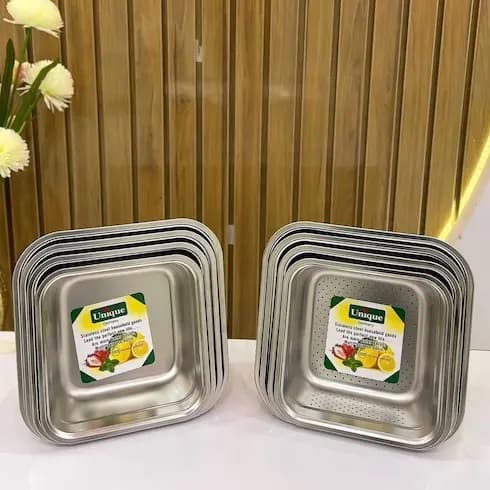آبکش و لگن مربع یونیک 8 پارچه — تصویر ۴