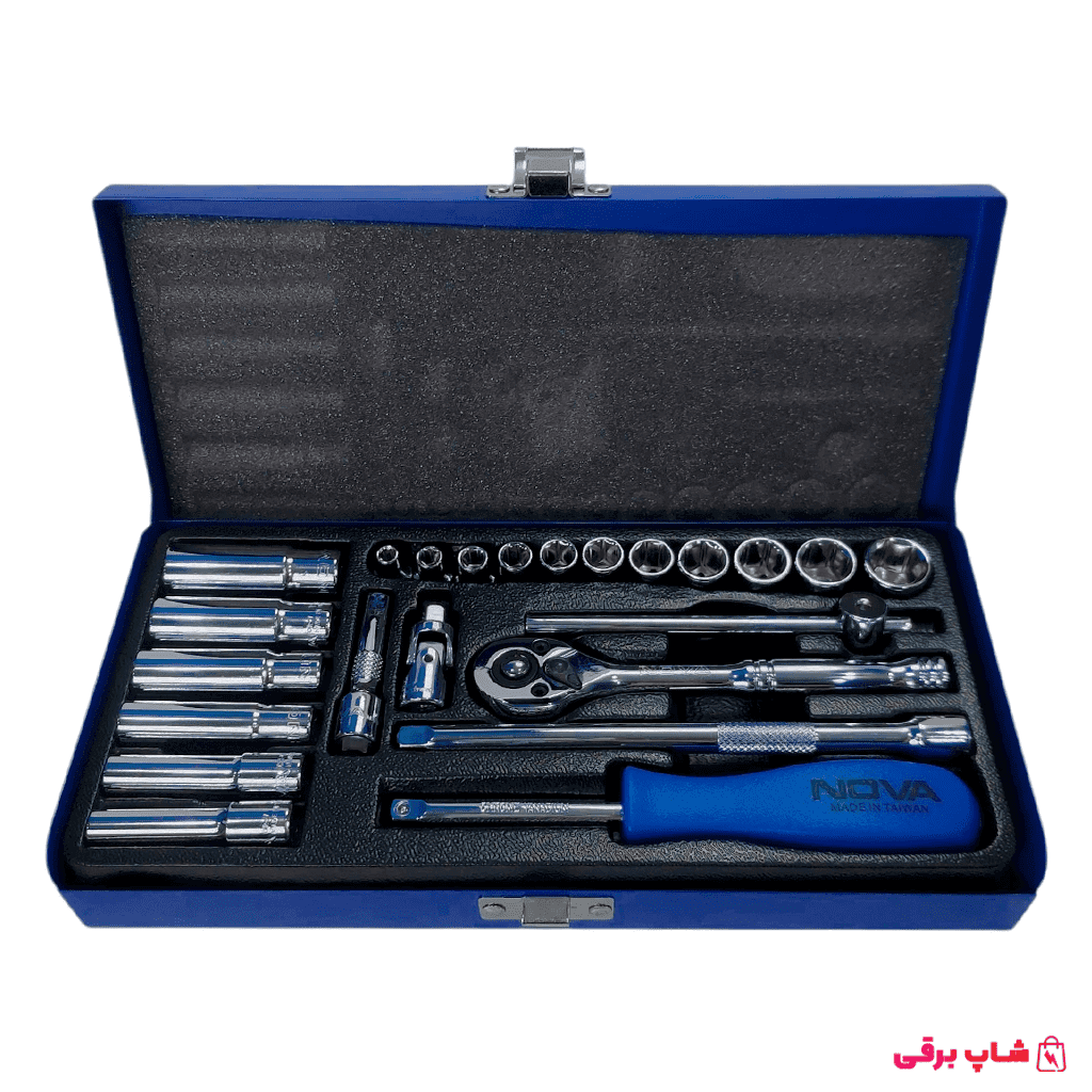 جعبه آچار بکس نووا 23 پارچه 1-4 اینچ 7302