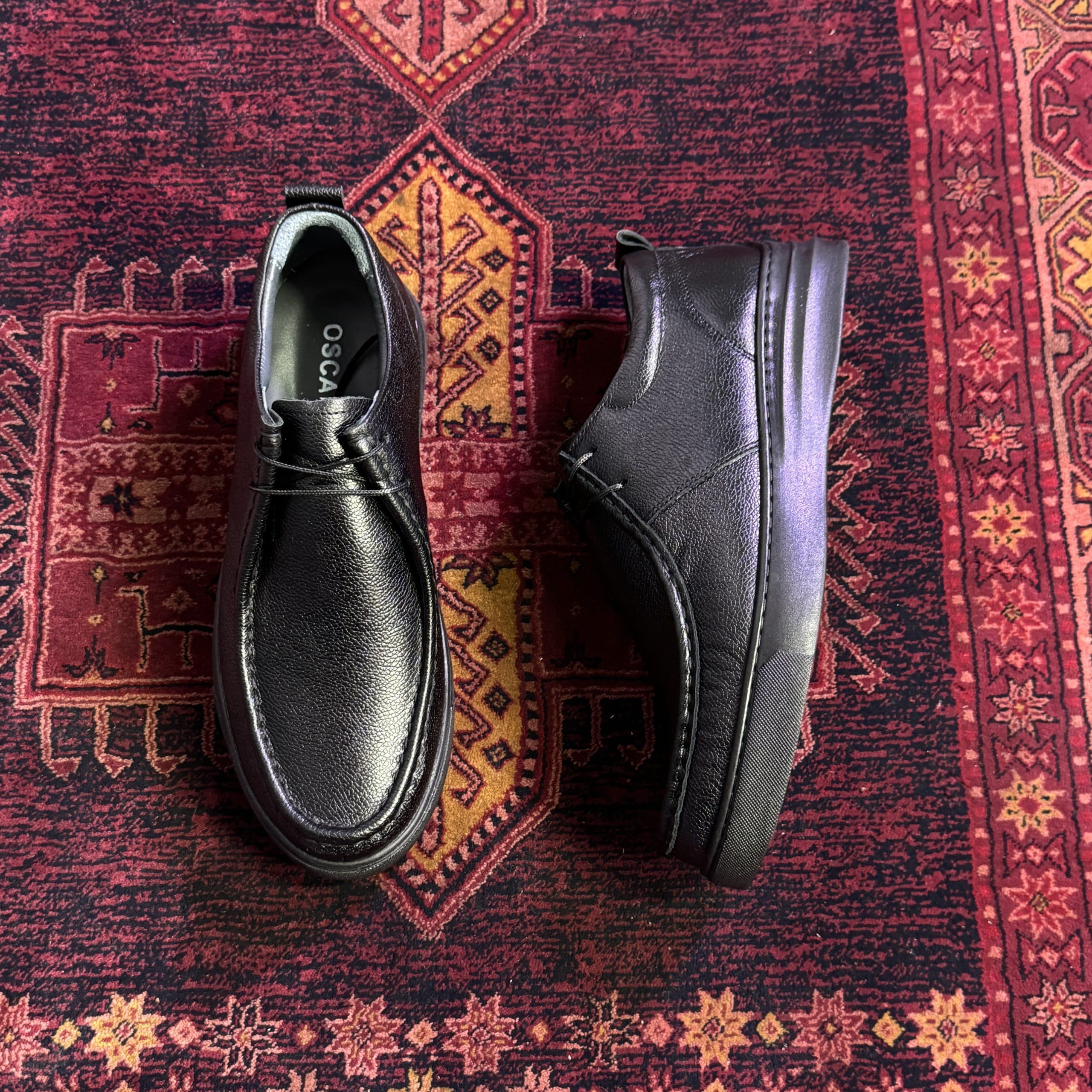 کفش چرم اسپرت مردانه مدل کادیلاک رنگ مشکی — تصویر ۳