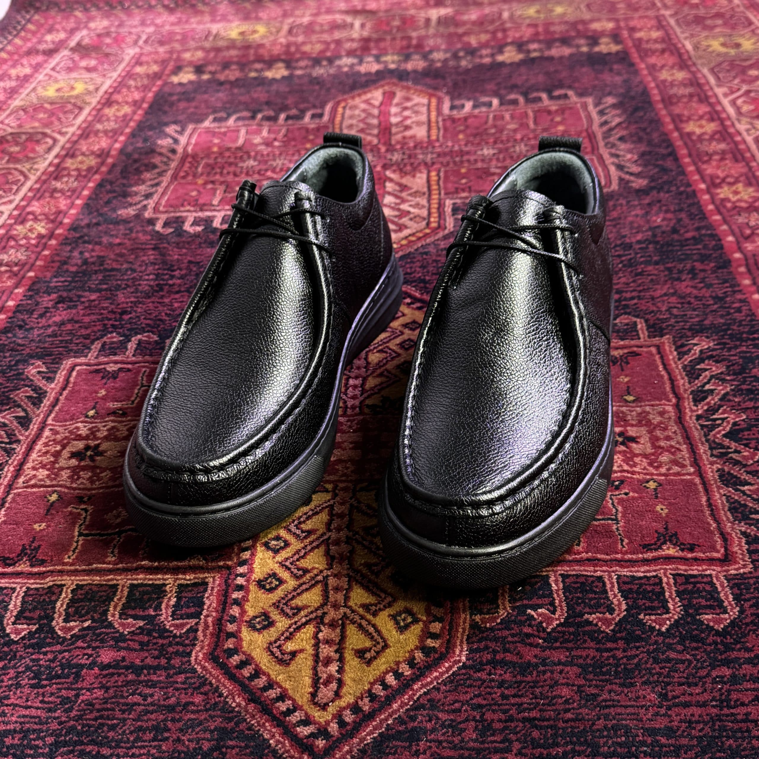 کفش چرم اسپرت مردانه مدل کادیلاک رنگ مشکی — تصویر ۴