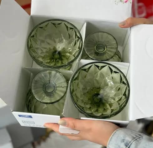 بستنی خوری کریستال وارداتی پک 4 عددی — تصویر ۳