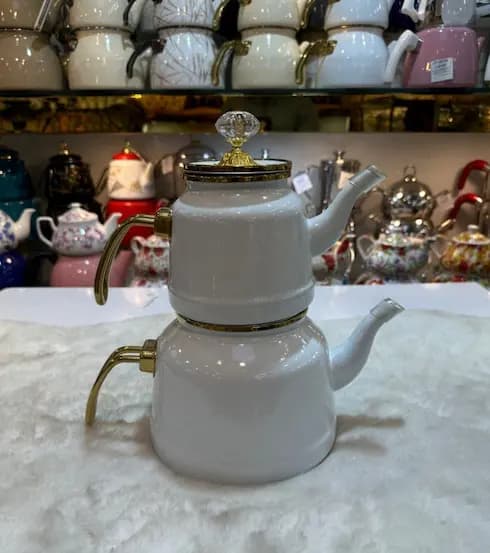 کتری و قوری درب الماسی در 4 طرح — تصویر ۳