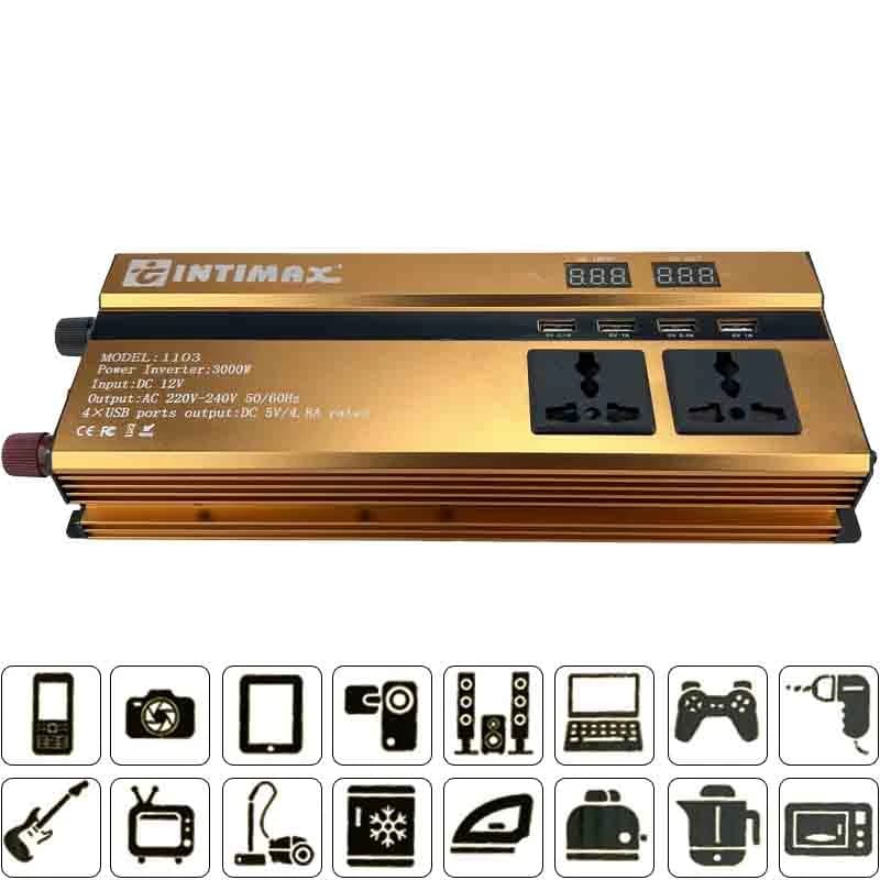 اینورتر برق ماشین Intimax 1103 – تبدیل 12V به 220V با توان ۳۰۰۰ وات — تصویر ۵
