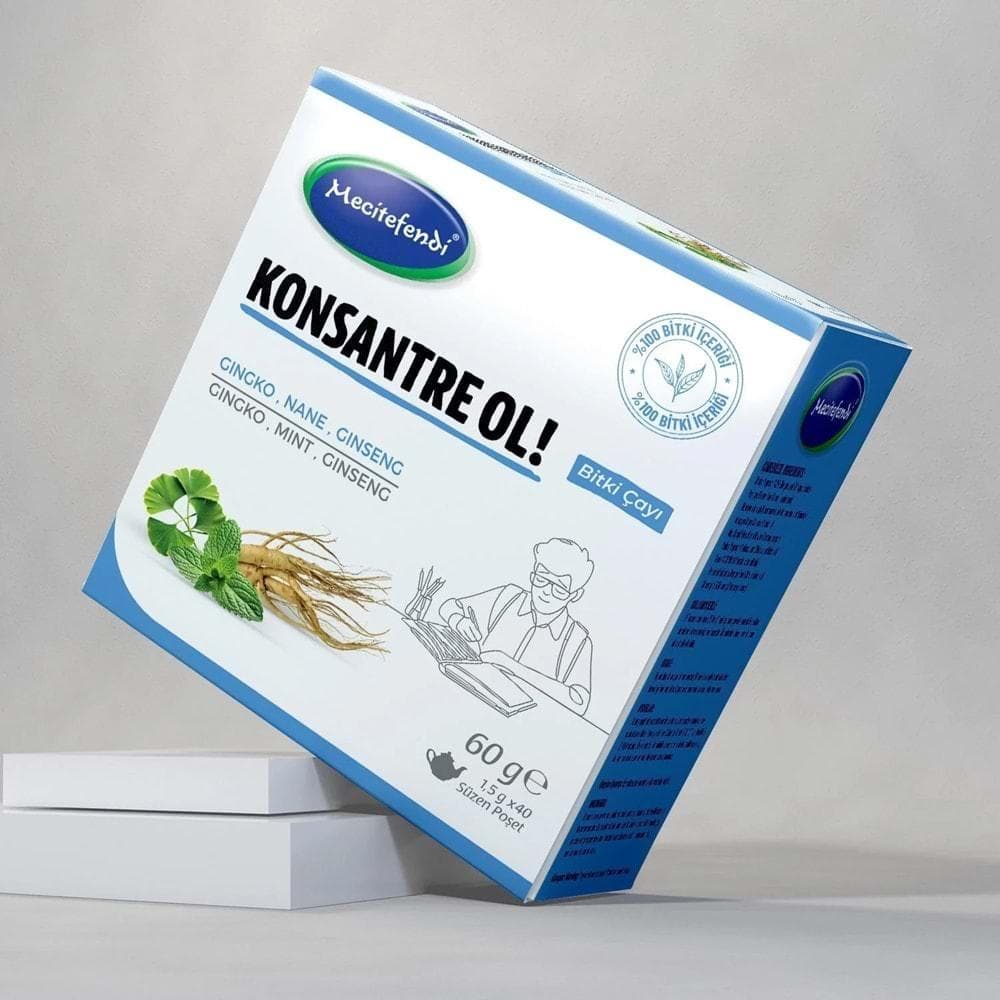 دمنوش تمرکز KONSANTRE OL | افزایش تمرکز و حافظه با جینکو و جینسینگ — تصویر ۲