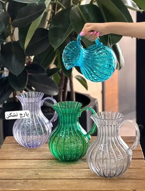 پارچ اکرولیک نشکن 1/5 لیتری چند رنگ