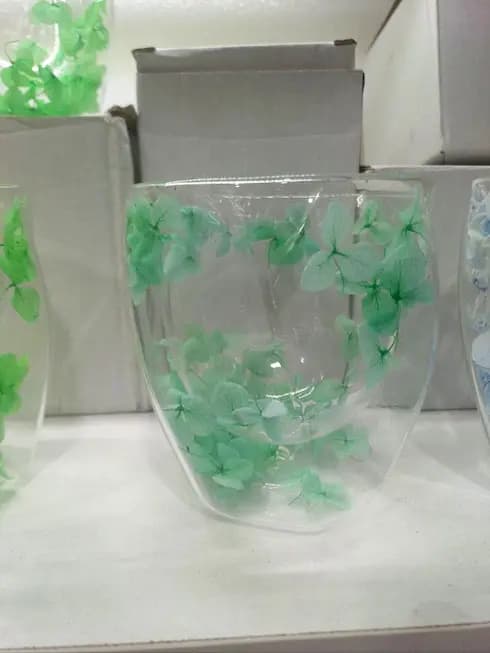 ماگ دوجداره پیرکس طرح گل چند رنگ — تصویر ۴