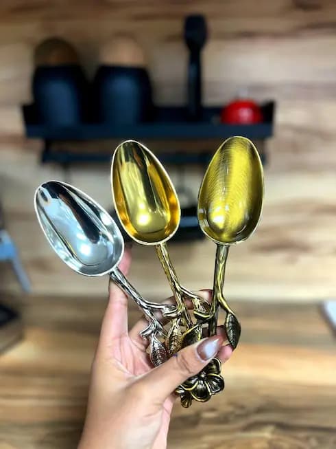 قاشق آجیل خوری فانتزی طرح گل 3 رنگ