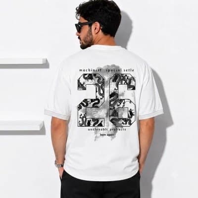 تیشرت مردانه سفید تک سایز 2XL — تصویر ۳