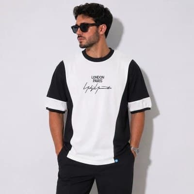 تیشرت مردانه سفید مشکی تک سایز 2XL مدل Y-3