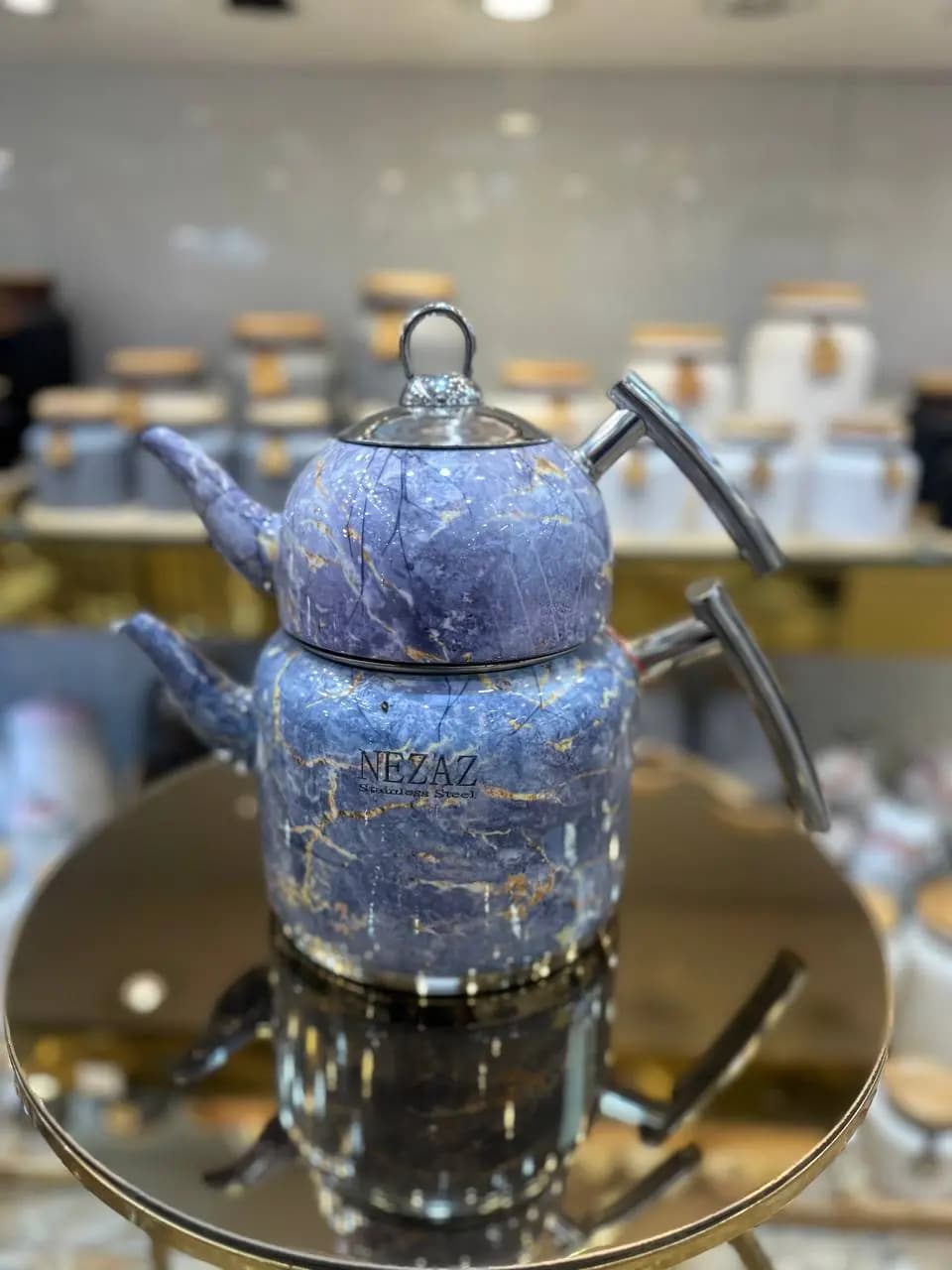 کتری قوری لوله ای طرح سنگ 2.5 لیتری مدل نزاز