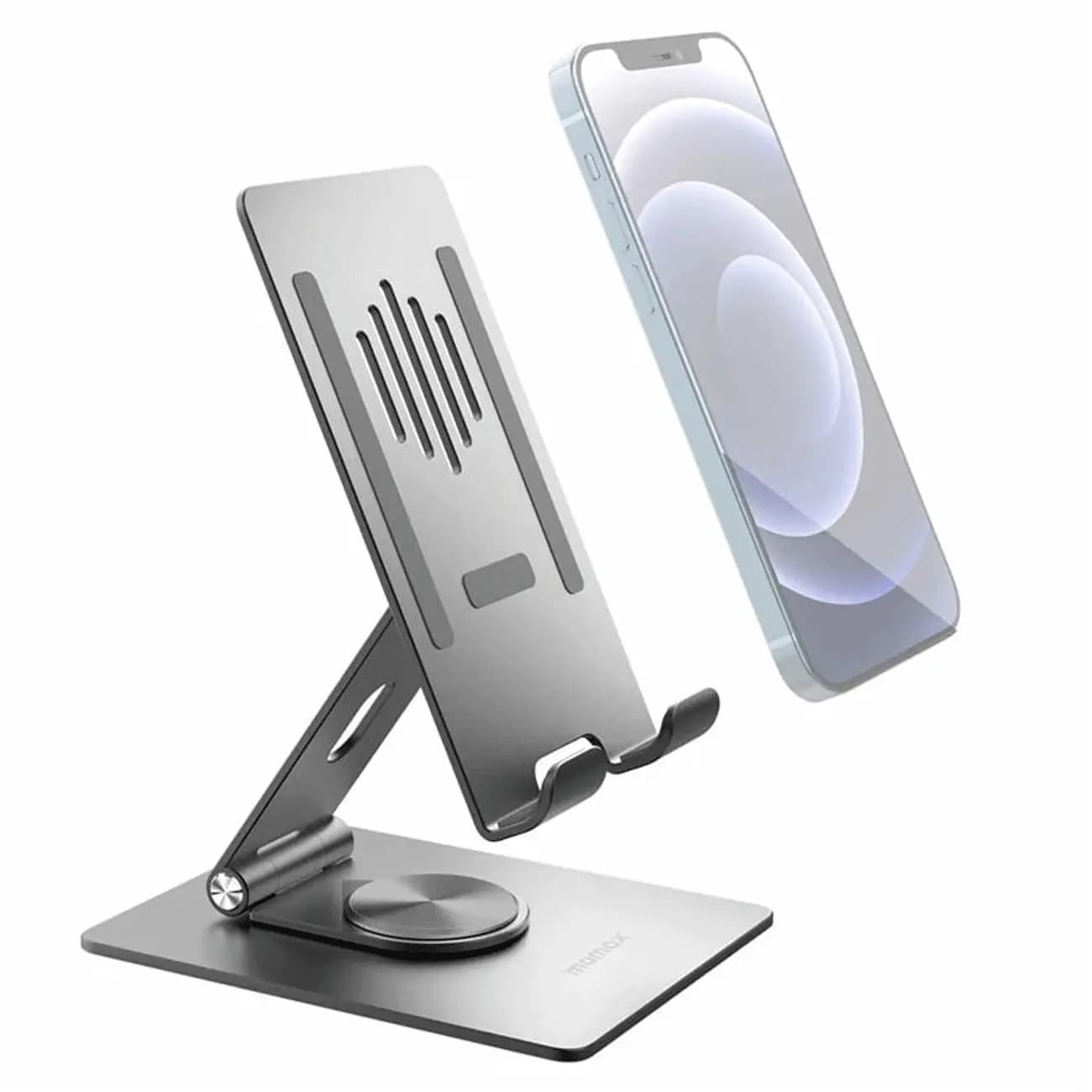 هولدر رومیزی موبایل و تبلت مومکس مدل Fold Stand KH5 چرخش ۳۶۰ درجه — تصویر ۴