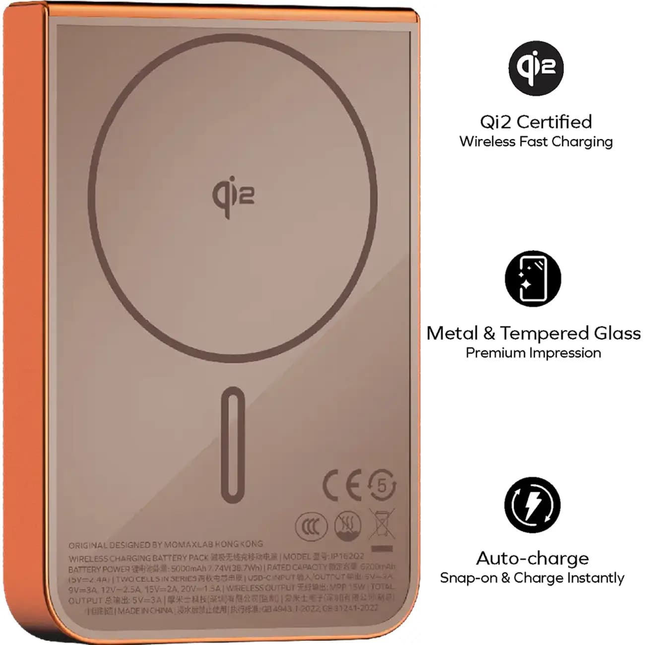 پاوربانک مگ‌سیف مومکس مدل Power S.Pass IP162Q2 ظرفیت ۱۰۰۰۰ میلی‌آمپرساعت — تصویر ۶