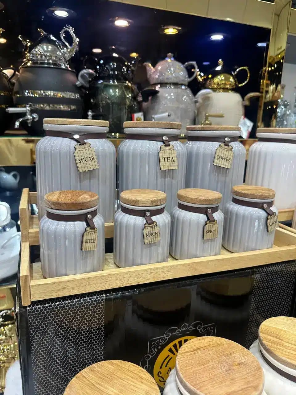 سرویس ادویه و پاسماوری گلس 4 رنگ