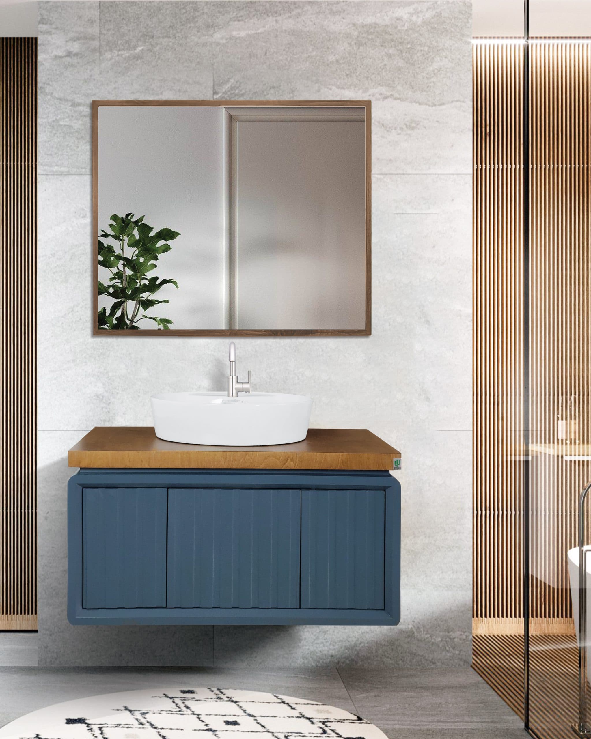 کابینت روشویی کاکتوس مدل atlantic طوسی کد 7011