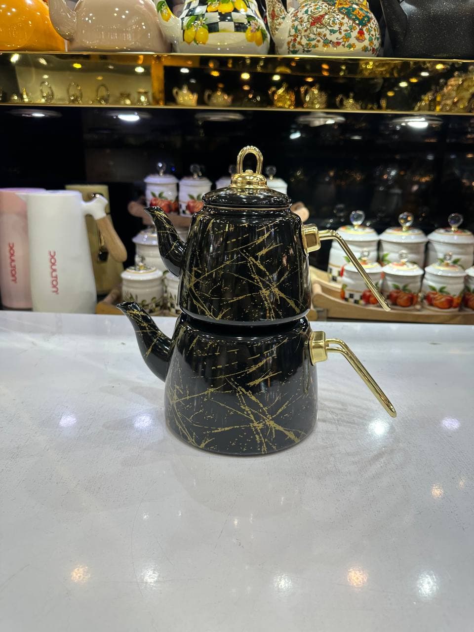 کتری قوری لعابی 2 درب — تصویر ۳