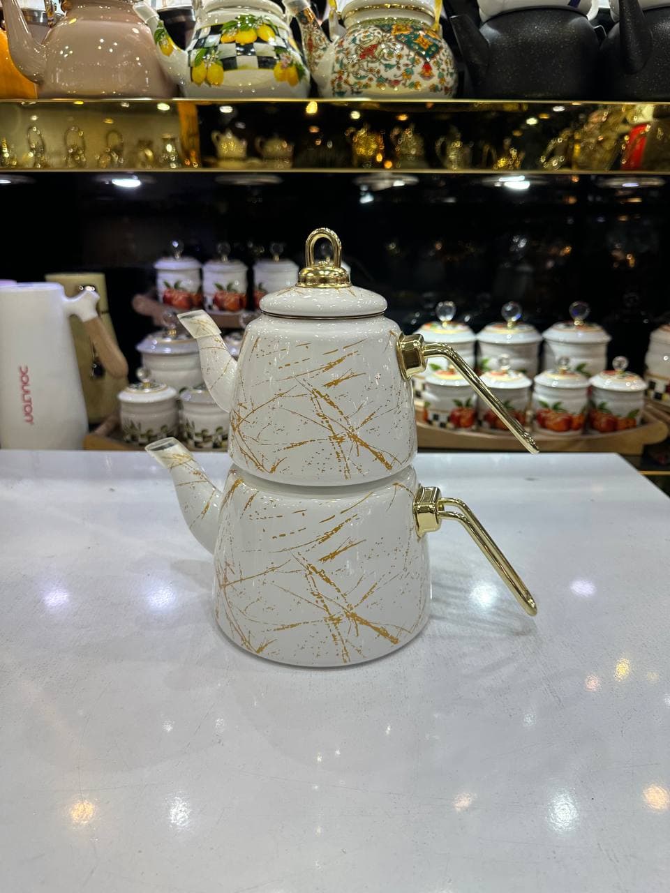 کتری قوری لعابی 2 درب — تصویر ۵