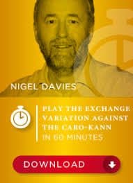 ویدئو “اجرای واریانت تعویض علیه کارو–کان” با تدریس نایجل دیویس (Nigel Davies _ Play The Exchange Variation Against The Caro-Kann)