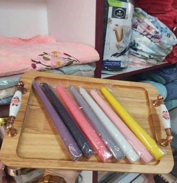 شمع رنگی قلمی