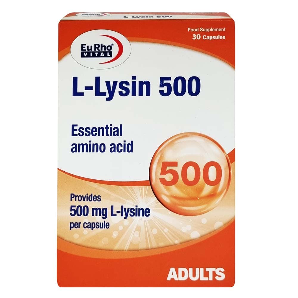 کپسول ال لیزین یوروویتال – 500 میلی گرم بسته 30 عددی