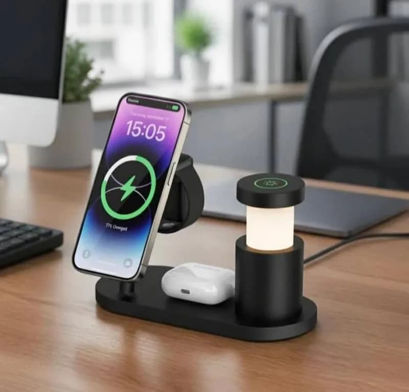 شارژر بی‌سیم 4 در 1 رکسین مدل REX-W23 — تصویر ۳
