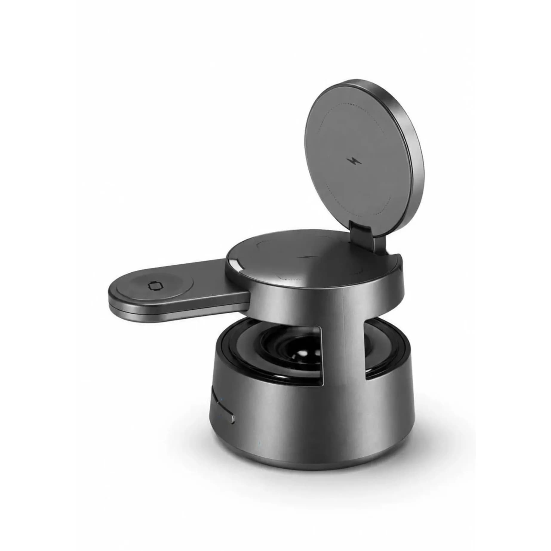 شارژر بی‌سیم و اسپیکر بلوتوثی ۵ در ۱ رکسین مدل REX-W21 — تصویر ۴