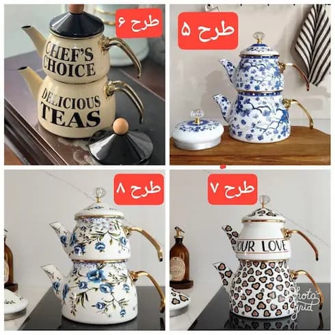 کتری قوری ترک لعابی 8 طرح — تصویر ۴