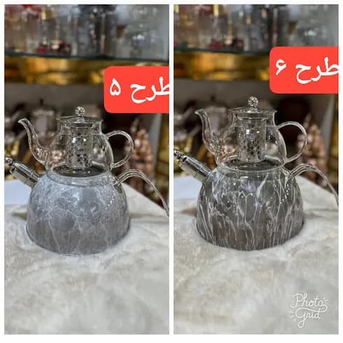 کتری قوری ماربل سوتی استیل 6 طرح — تصویر ۳
