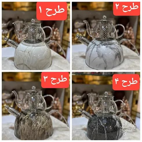کتری قوری ماربل سوتی استیل 6 طرح