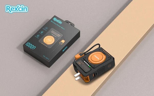 پاوربانک مگ‌سیف رکسین مدل REX-CPB10 ظرفیت 10000 میلی‌آمپر ساعت — تصویر ۷