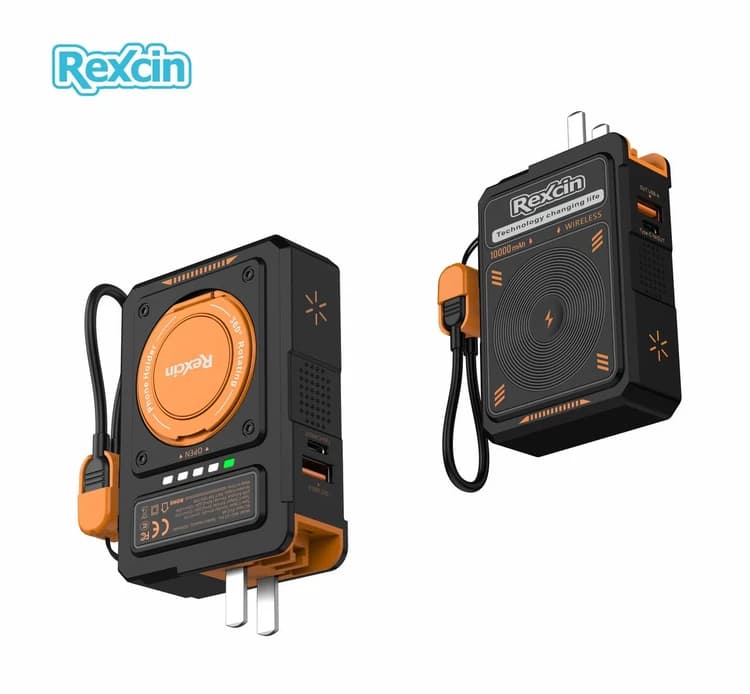 پاوربانک مگ‌سیف رکسین مدل REX-CPB10 ظرفیت 10000 میلی‌آمپر ساعت — تصویر ۳
