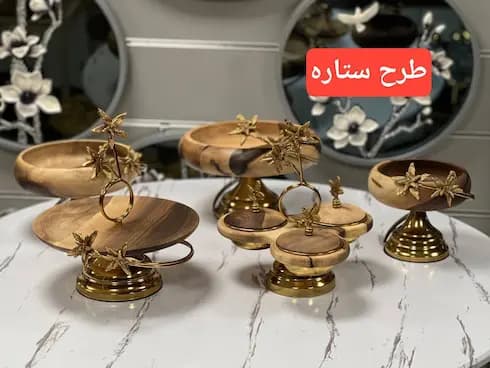 سرویس پذیرایی چوبی 5 پارچه — تصویر ۴