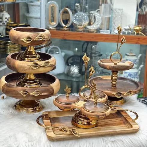 سرویس پذیرایی چوبی 5 پارچه