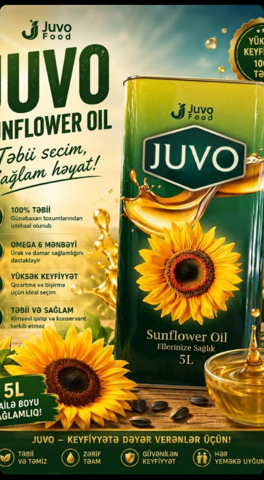 روغن آفتابگردان اصل 5 لیتری