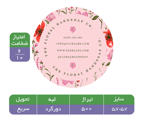 کارت ویزیت دایره ای سلفون مات