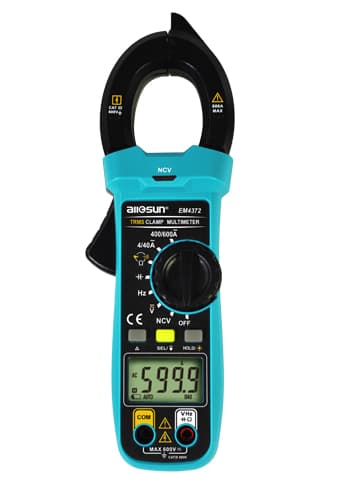 آمپرمتر کلمپی Allosun EM4370 | 600 آمپر AC/DC و NCV