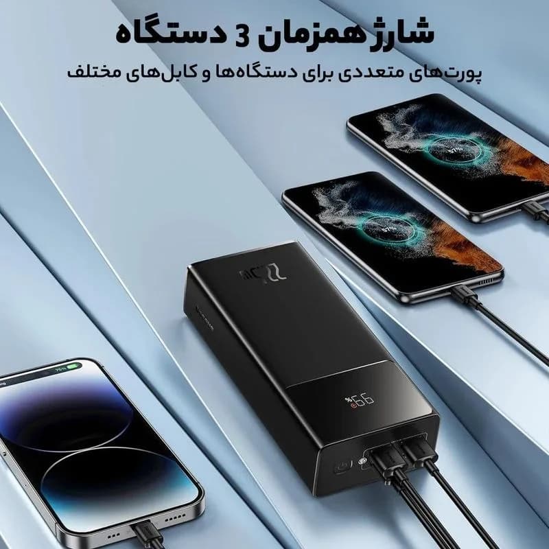 پاوربانک 30 وات بیسوس مدل Star-Lord PPXJ3030 ظرفیت 30000 میلیآمپر ساعت — تصویر ۵