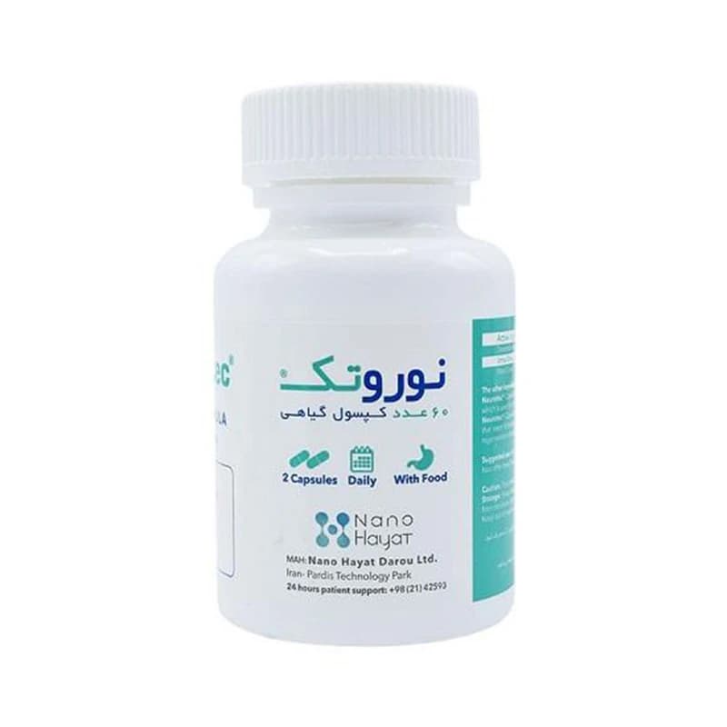 کپسول نوروتک نانو حیات دارو بسته 60 عددی — تصویر ۳
