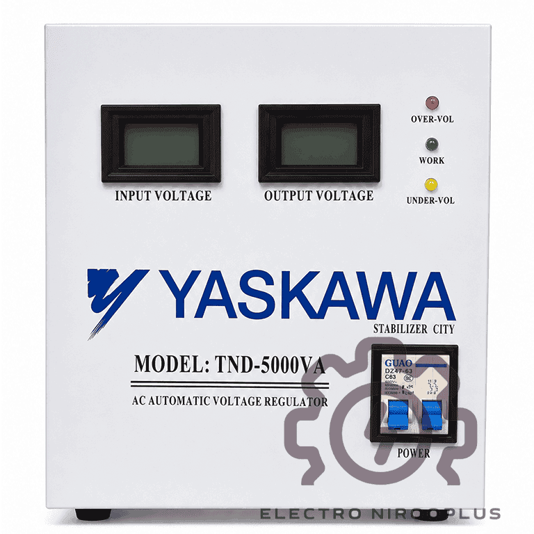 استابلایزر تک فاز 5 کاوا سرووموتوری YASKAWA مدل TND-5000VA — تصویر ۲