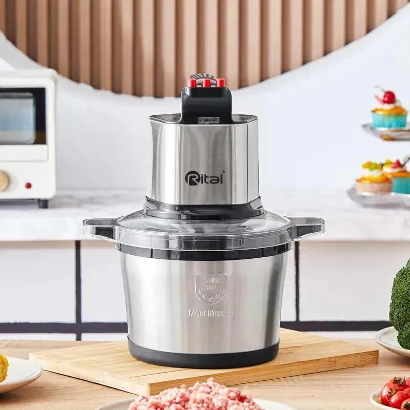 خردکن 6 لیتری بدنه تمام استیل برند ریتال مدل Rital RT-1001 (اورجینال) — تصویر ۵