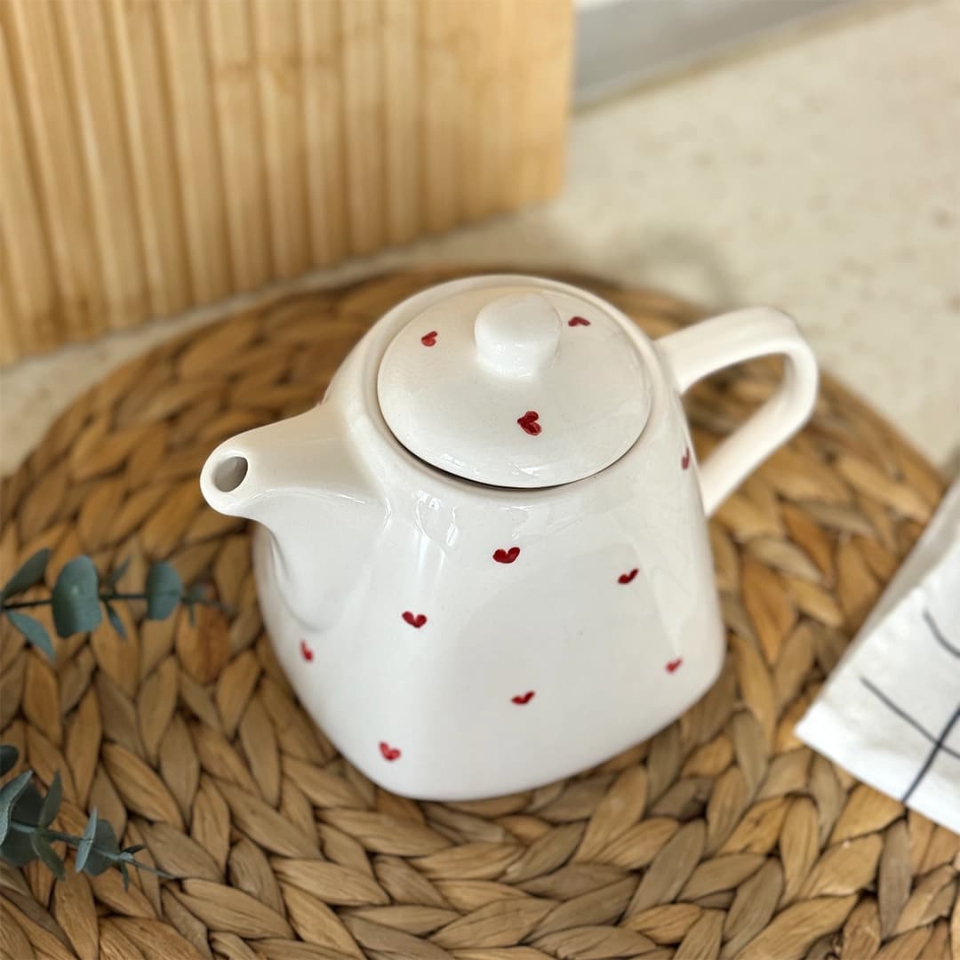 قوری سرامیکی قلبی — تصویر ۴