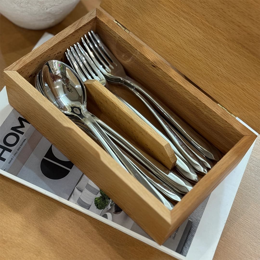 جاقاشق چنگالی درچوبی راش — تصویر ۳