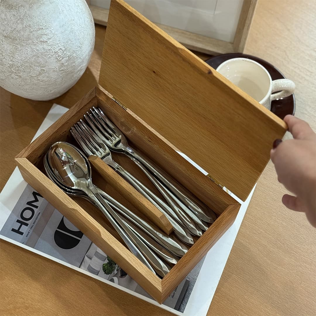 جاقاشق چنگالی درچوبی راش — تصویر ۶