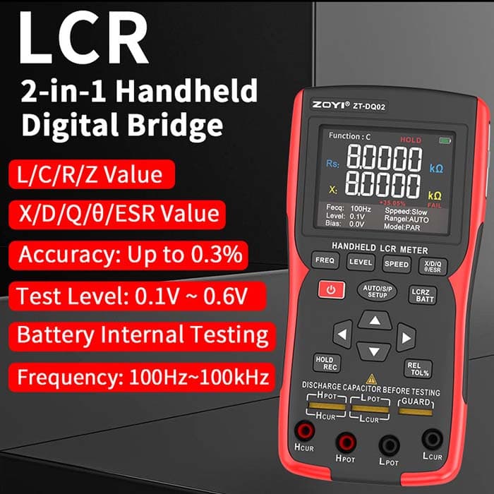 LCR متر و تستر باتری ZOYI مدل ZT-DQ02
