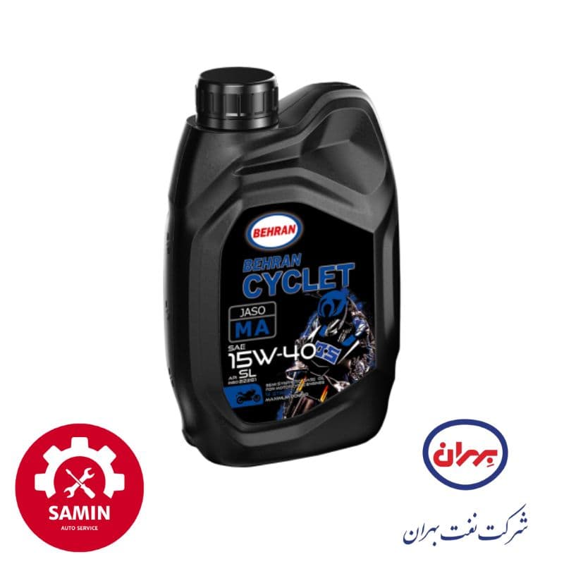 روغن موتور بهران سیکلت 15W40 یک لیتری | JASO MA و API SL
