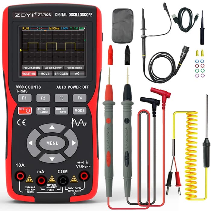 اسیلوسکوپ و مولتی متر ZOYI مدل ZT-702S — تصویر ۳