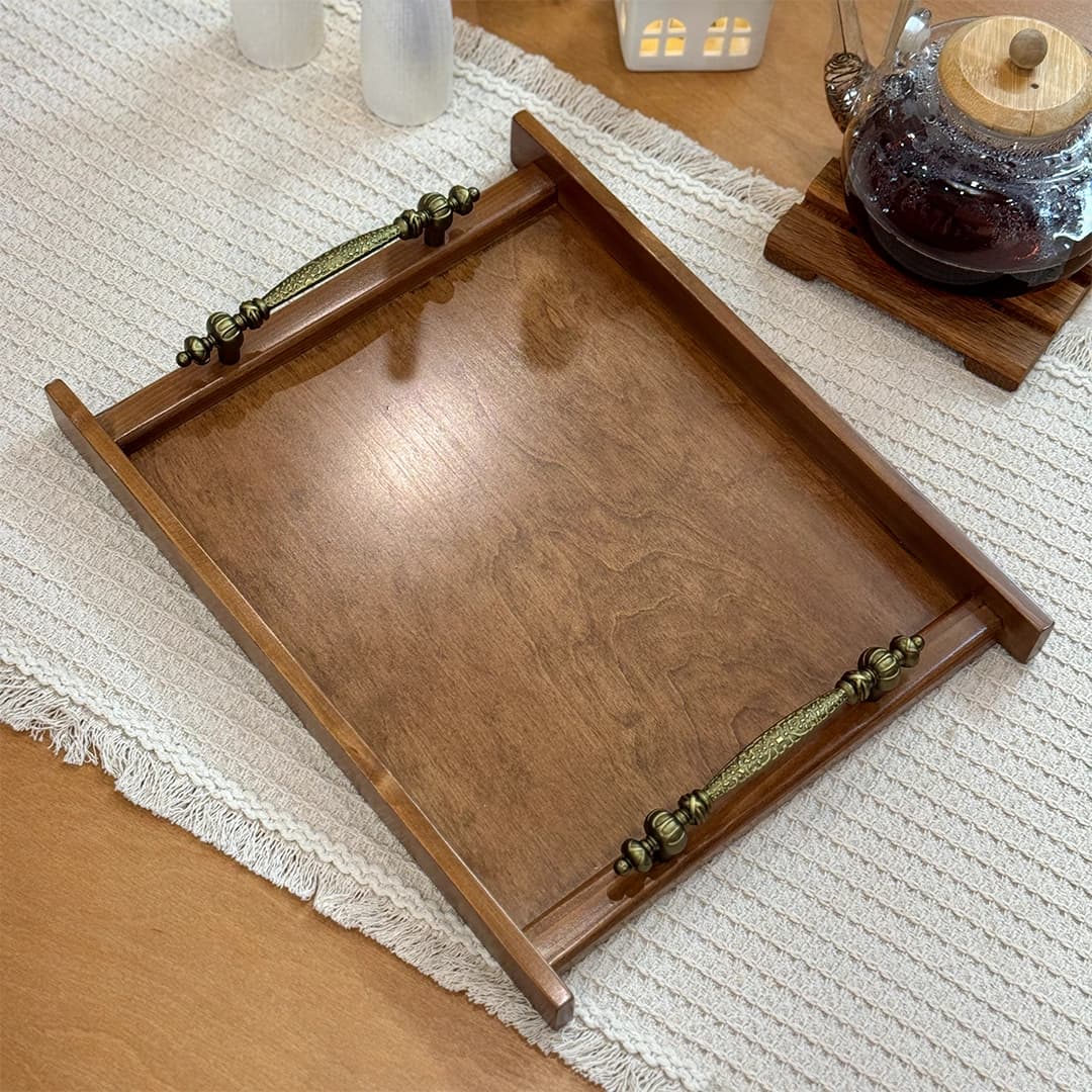 سینی چوبی دستگیره عثمانی — تصویر ۸