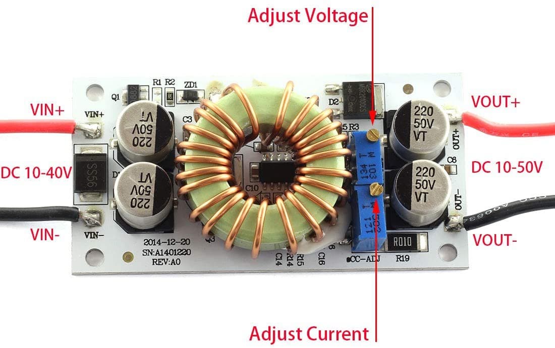 ماژول مبدل DC-DC افزاینده 250W برد آلومینیومی — تصویر ۸